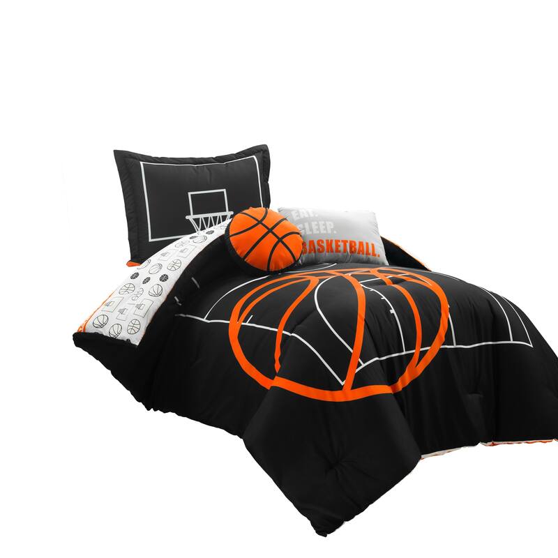 Lush Decor Basketball Game Reversible Oversized Comforter Set