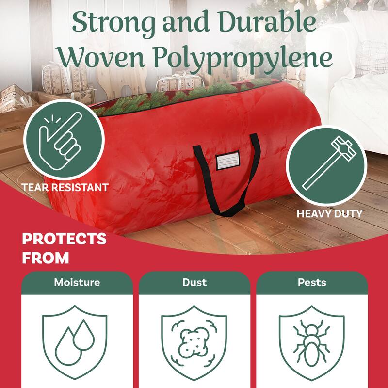 Christmas Tree Storage Bag for 12-Ft Artificial Trees by Elf Stor (Red)