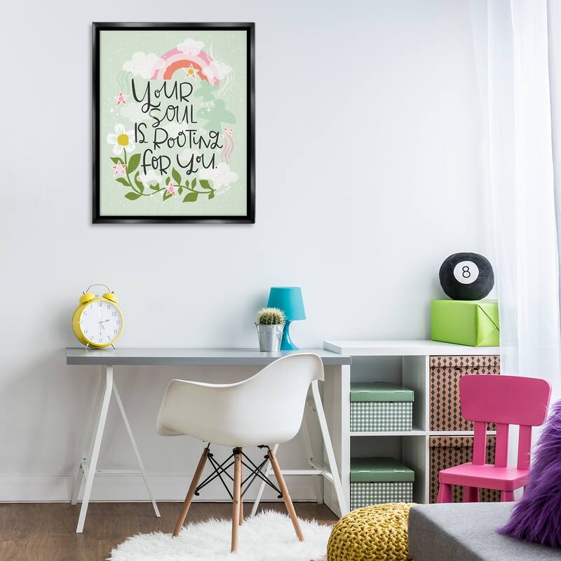 Stupell Your Soul Is Rooting For You Framed Floater Canvas Wall Art Design By Mandy Ford Art + Illustration