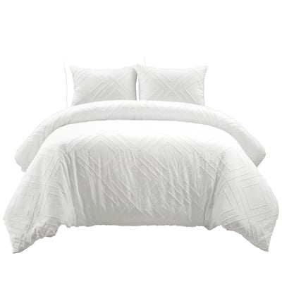 Lush Decor Diamond Clip Jacquard 3 Piece Duvet Cover Set