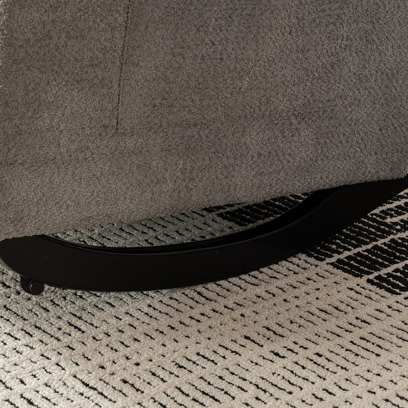 Accent Rocking Chair with Footrest High Back