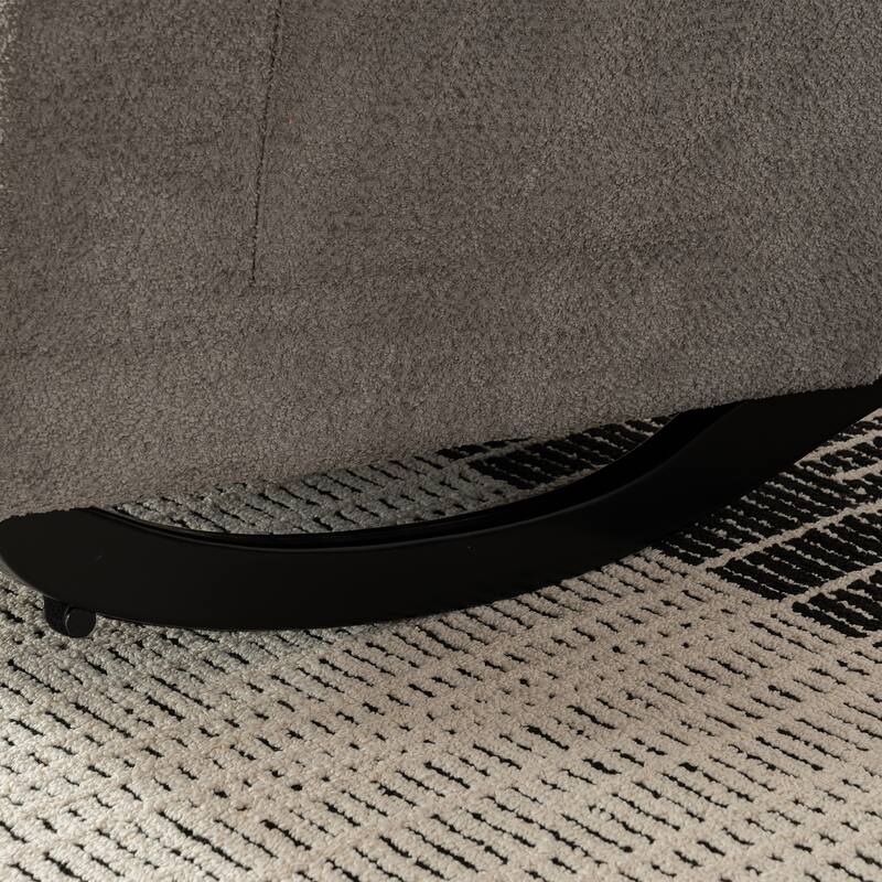 Accent Rocking Chair with Footrest and High Back