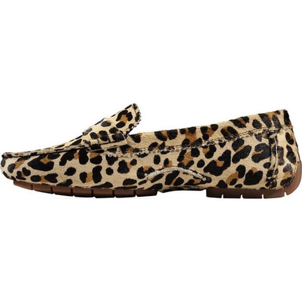 clarks leopard loafers