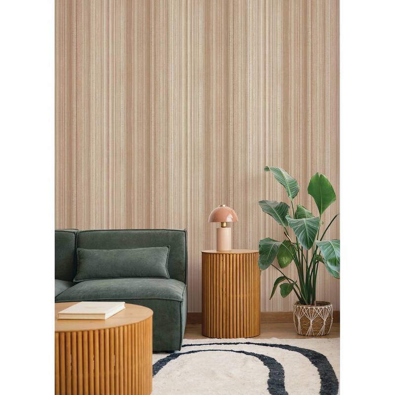 A-Street Prints Elan Blush Ombre Stripe Wallpaper