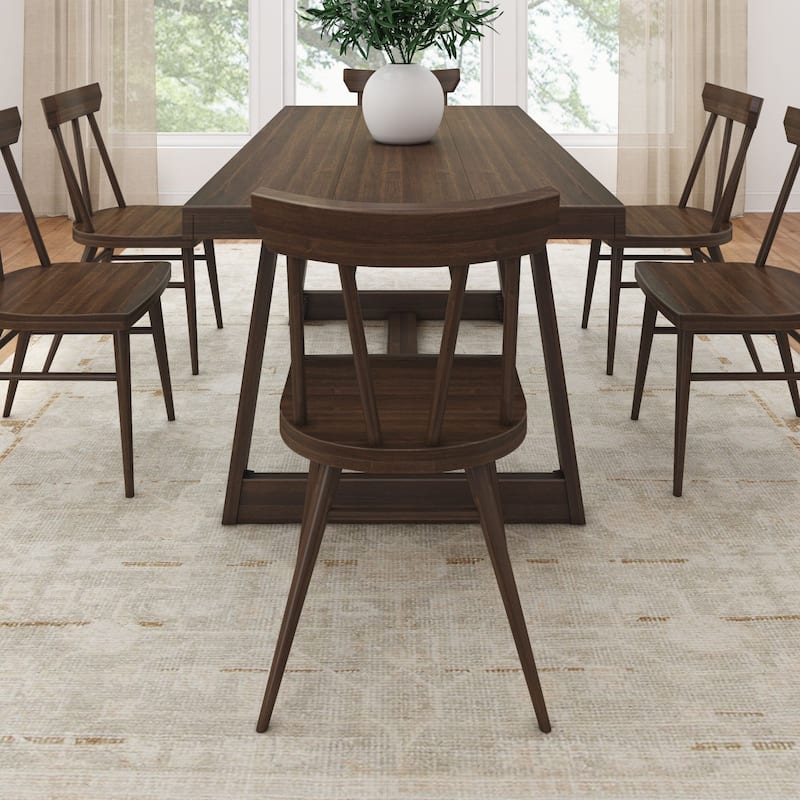Plank and Beam Solid Wood Windsor Dining Chair - Set of 2