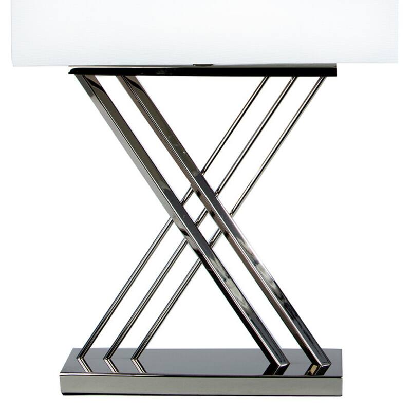 Finesse Decor X Shape Chrome Table Lamp