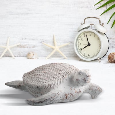 Resin 'Wicker' Sea Turtle 11"
