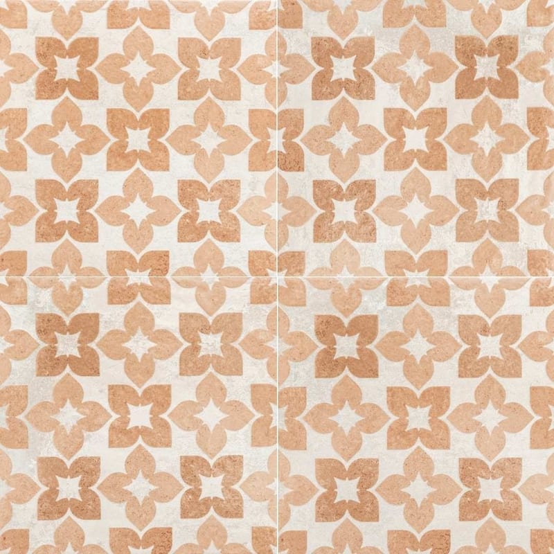 The Tile Life Phlox 8x8 Porcelain Floor and Wall Tile - Orange - Case of 25 (10.76 Sq. ft.)