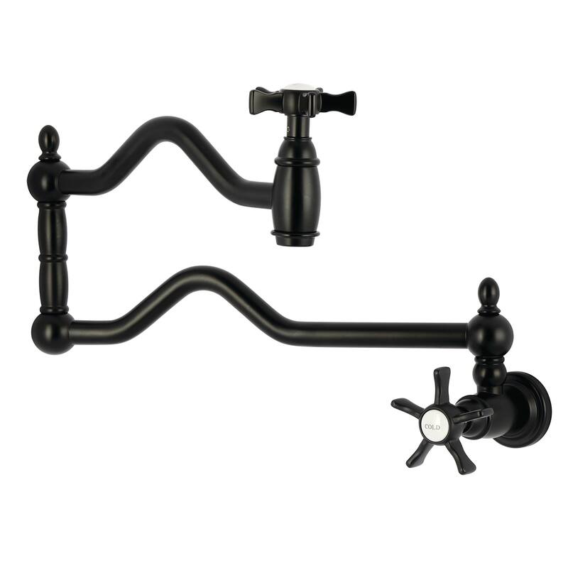 Kingston Brass KS210.NX Hamilton 4.5 GPM Wall Mounted Single Hole Pot - Matte Black