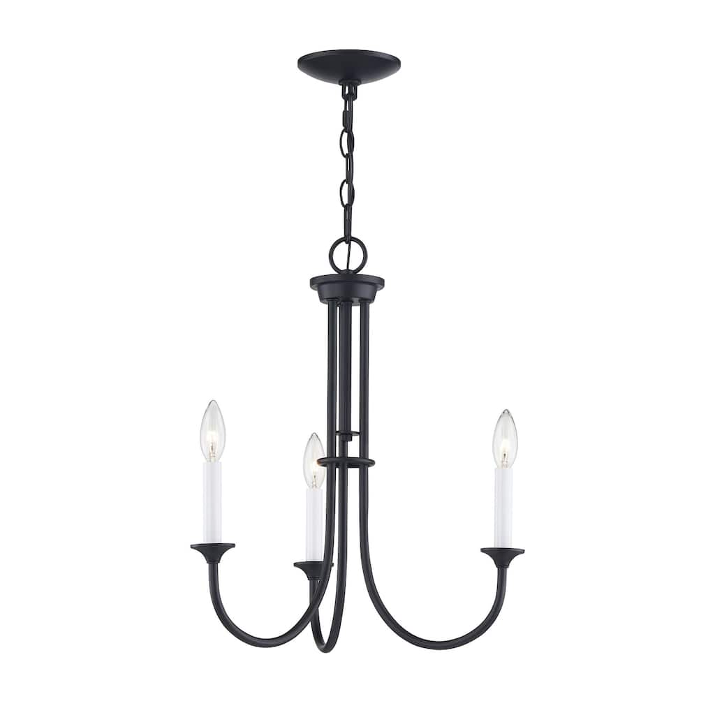 Meadowview 18-inch Wide 3-Light Chandelier in Brushed Nickel