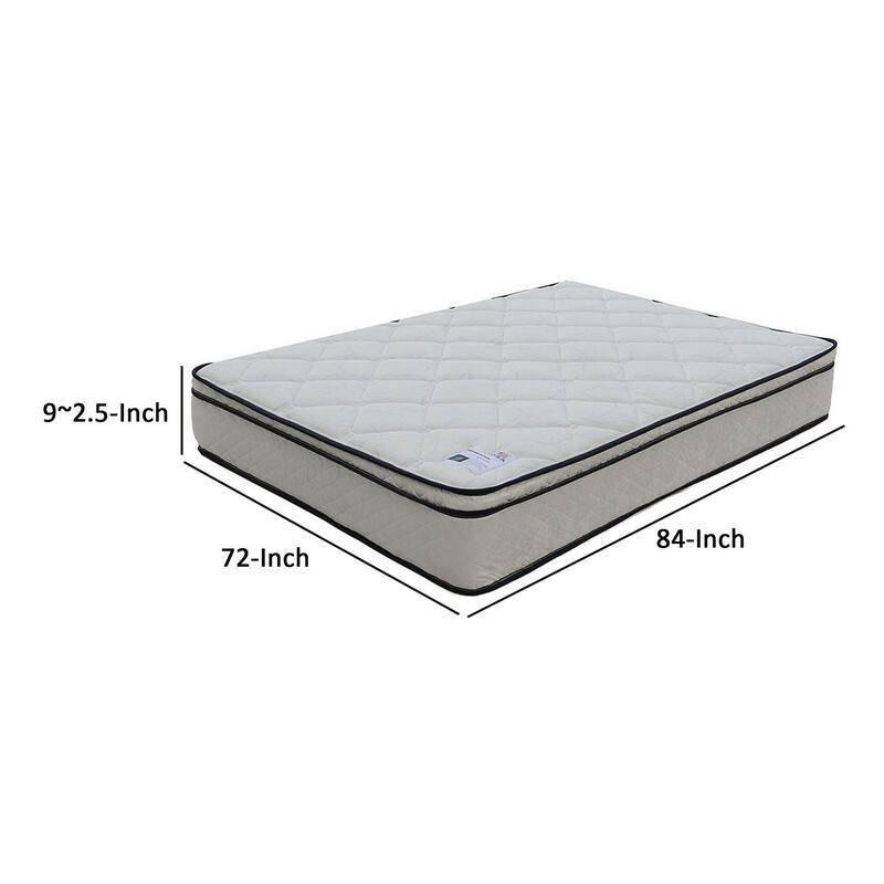 Lim 9 Inch Soft Bonnell Coil California King Mattress with Euro Top, Foam