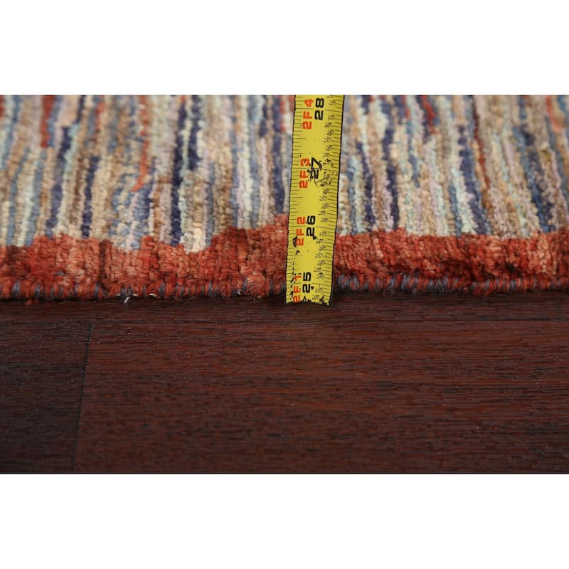 Modern Striped Gabbeh Kashkoli Oriental Area Rug Handmade Wool Carpet - 2'1" x 3'0"