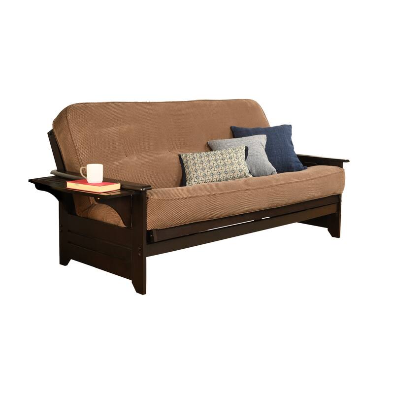 Copper Grove Dixie Espresso Full-size Futon Set with Bonded Leather Innerspring Mattress