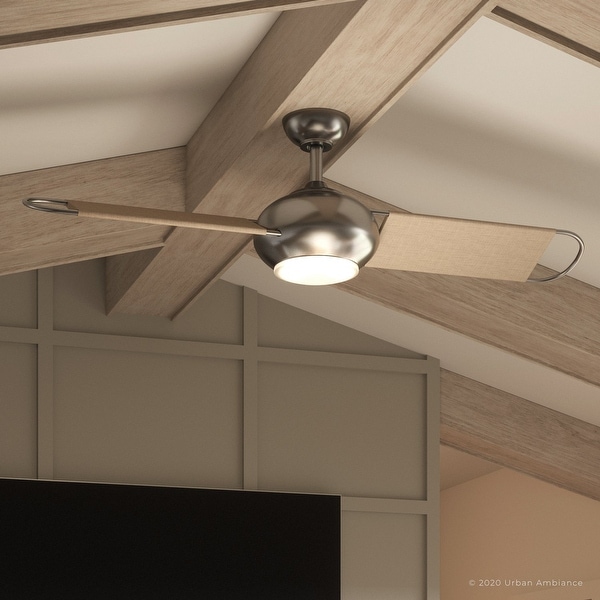 Luxury Modern Indoor / Outdoor Ceiling Fan, 14.9"H x 54"W ...