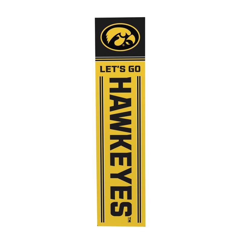 47" Double Sided Seasonal Porch Leaner, University of Iowa - 47" x 11.25"