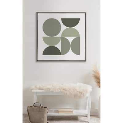 Kate and Laurel Sylvie Greens Framed Canvas by Creative Bunch Studio