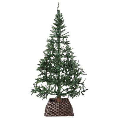 Foldable Christmas Tree Skirt Collar Basket, Ring Base Stand Cover