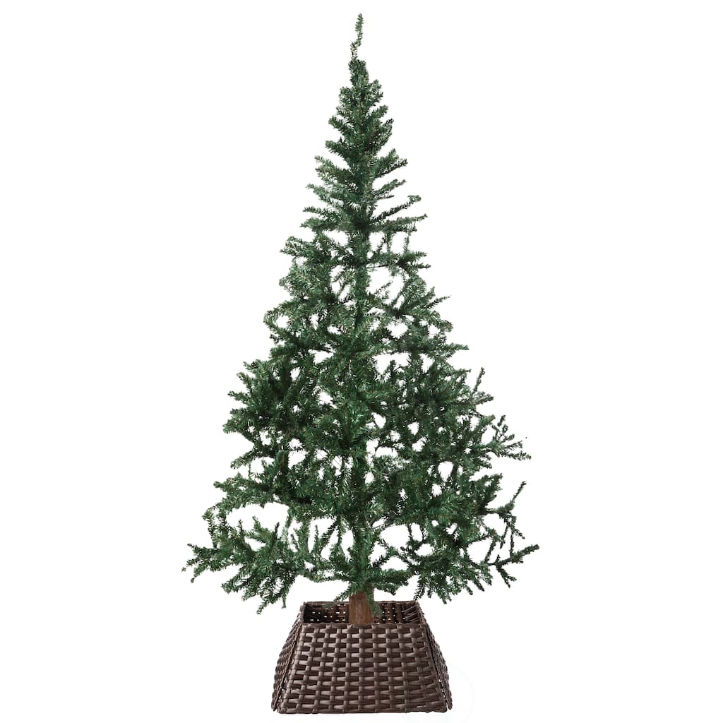 Foldable Christmas Tree Skirt Collar Basket, Ring Base Stand Cover