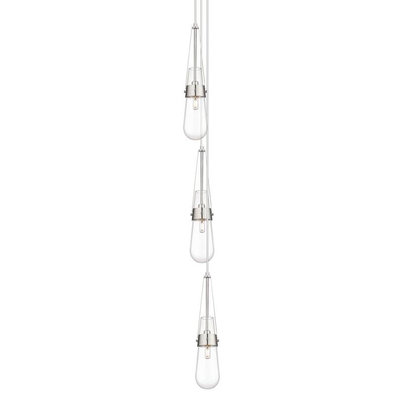 Innovations Lighting 103-452-1P-21-7 Milan Pendant Milan 3 Light 7" - Brushed Satin Nickel / Clear