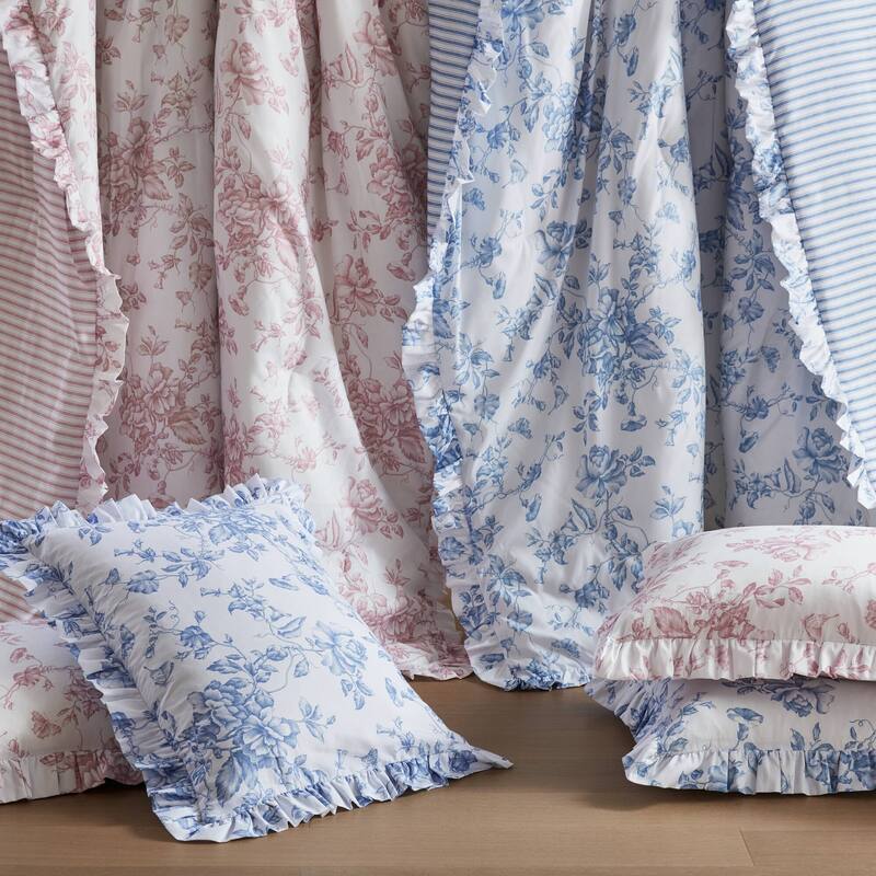 5 Pieces Full/Queen Comforter Set with Decorative Pillows