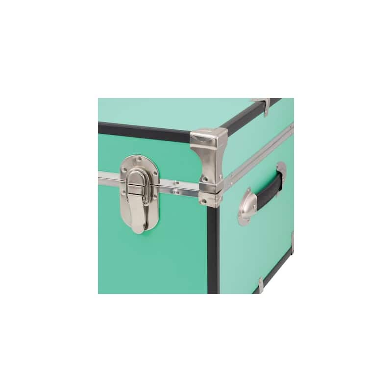 HomeStock Lockable Under Bed Storage Trunk - Heavy Duty Portable Footlocker for College Dorms & Camps with Secure Latch Closure