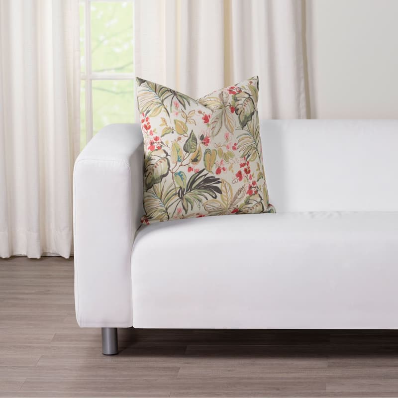 Siscovers Bloom & Wild Floral Print Throw Pillow - 16 x 16 - Wildwood