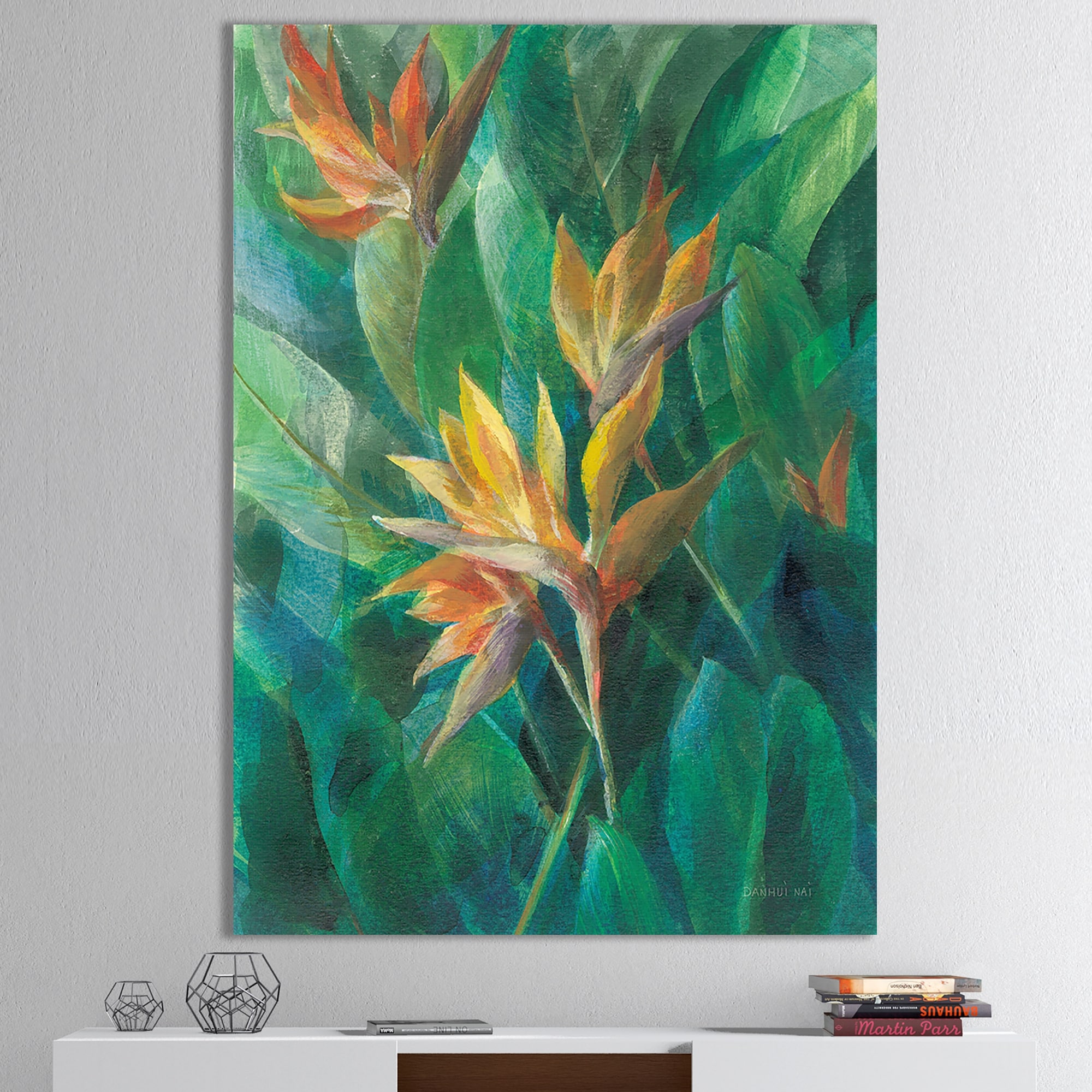Shop Porch Den Rw Bird Of Paradise Ii Tropical Canvas Wall Art Overstock 29861947