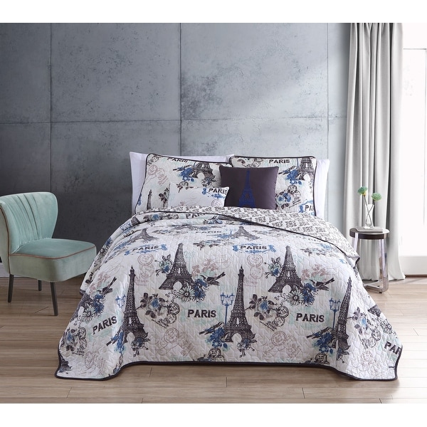 Cherie 4 - 5 pc Quilt Set with Decorative Pillows and Shams. Opens flyout.