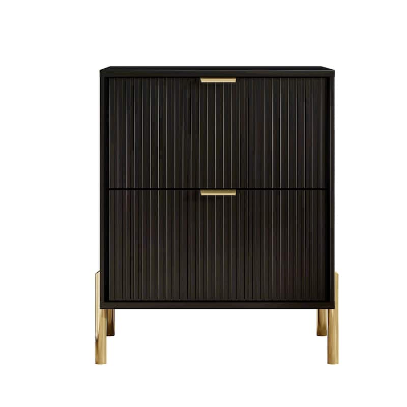 Modern 2-Drawer Nightstand Bedside Table End Table Furniture