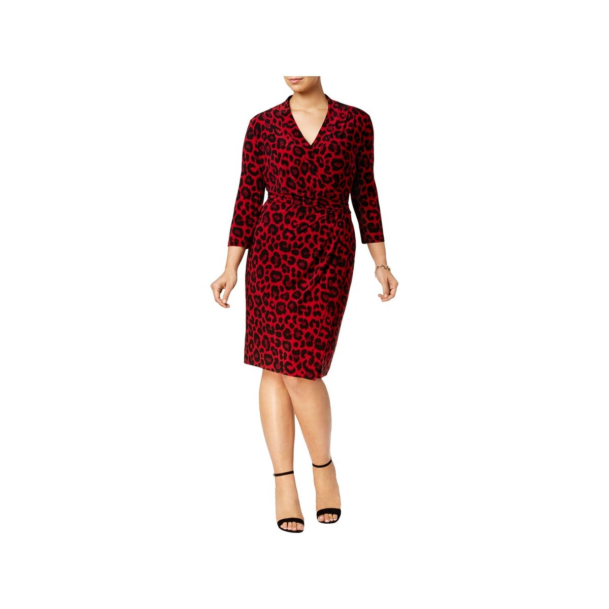 animal print work dress