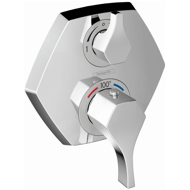 Hansgrohe Locarno Thermostatic Valve Trim Only with Integrated Volume - Chrome
