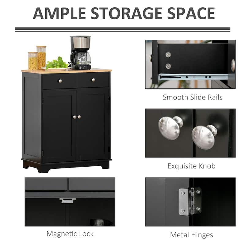 HOMCOM Space-saving Kitchen Buffet Sideboard Pantry
