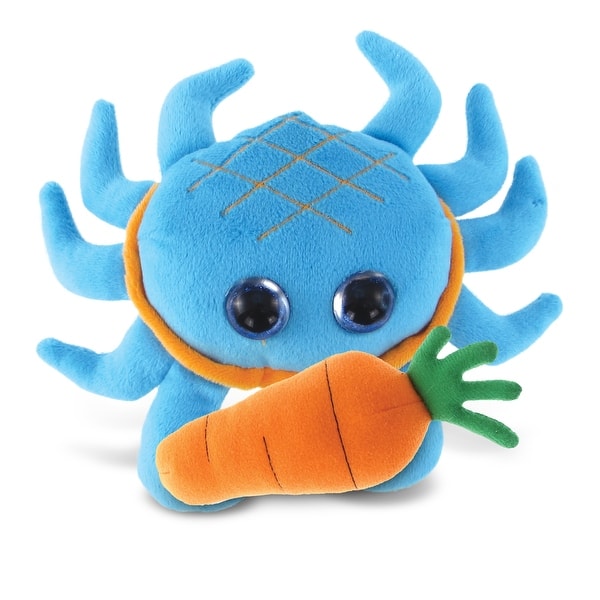 slide 2 of 6, DolliBu Happy Easter Big-Eyed Blue Crab with Carrot Plush Toy - 6 inches