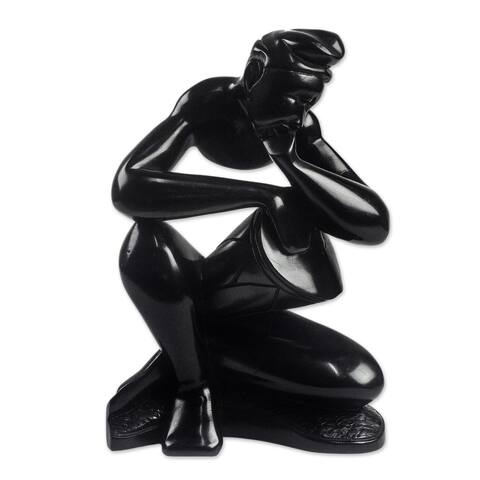 Novica Handmade Wise Drummer Wood Sculpture