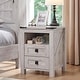 preview thumbnail 27 of 26, Farmhouse Nightstand with Charging Station, End Table, Side Table