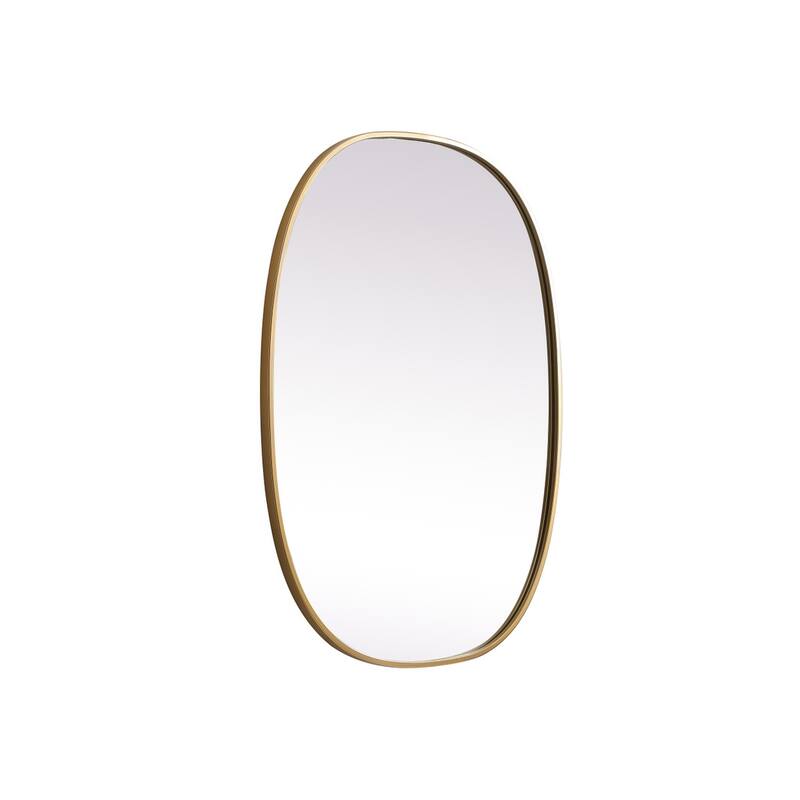 Indigo Home Metal Frame Oval Mirror 27x36 Inch