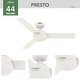 preview thumbnail 3 of 22, Hunter 52" and 44" Presto Ceiling Fan w/ Wall Control - Contemporary, Industrial, Scandinavian