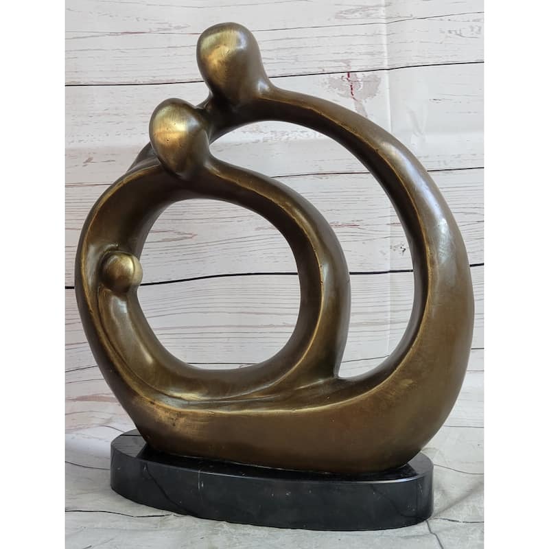 Signed Original Artwork By Fransisci Abstract Couple Romance Sculpture