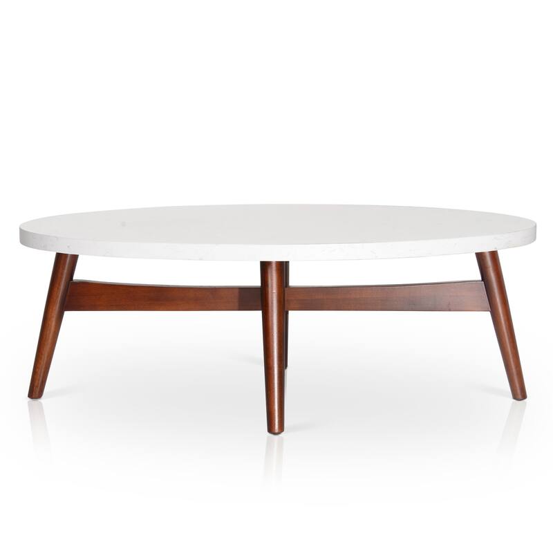Steve Silver Stonebrook Cherry Wood Oval Coffee Table