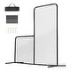 preview thumbnail 2 of 33, Screen Baseball for Batting Cage Heavy Duty Pitching Net for Pitchers Protection L-type heavy duty without wheels 7*7 feet