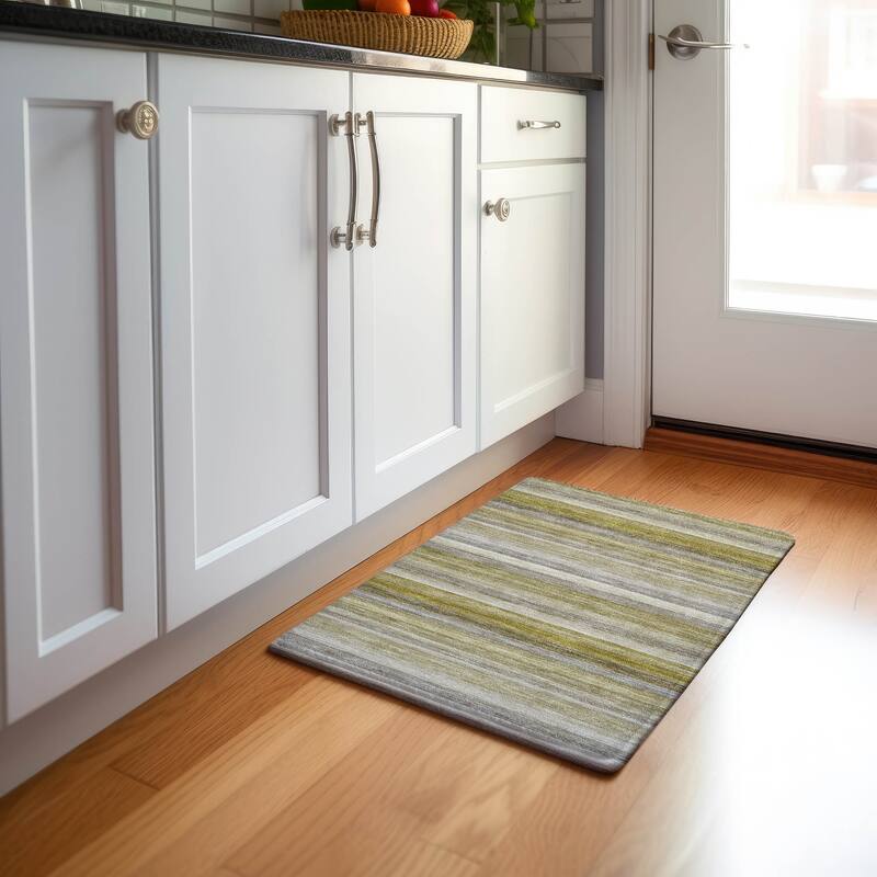 Premium Washable Super Soft Ombre Stripes Mayfield Rug - Wheat - 1' 8" x 2' 6" - Rectangle