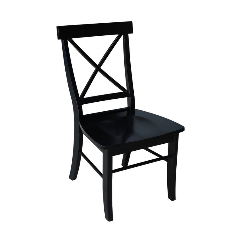 42 in. Drop Leaf Table with 4 Cross Back Dining Chairs - 5 Piece Set