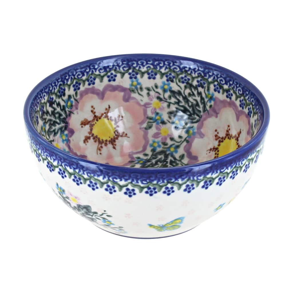 Blue Rose Polish Pottery Vena Cereal Bowl