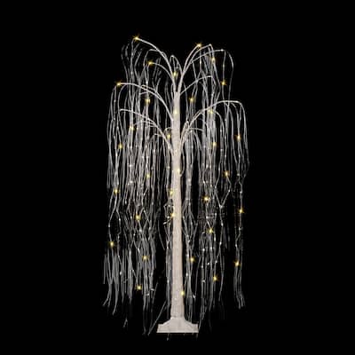 Puleo International 5 ft. Pre-Lit Outdoor Willow Tree