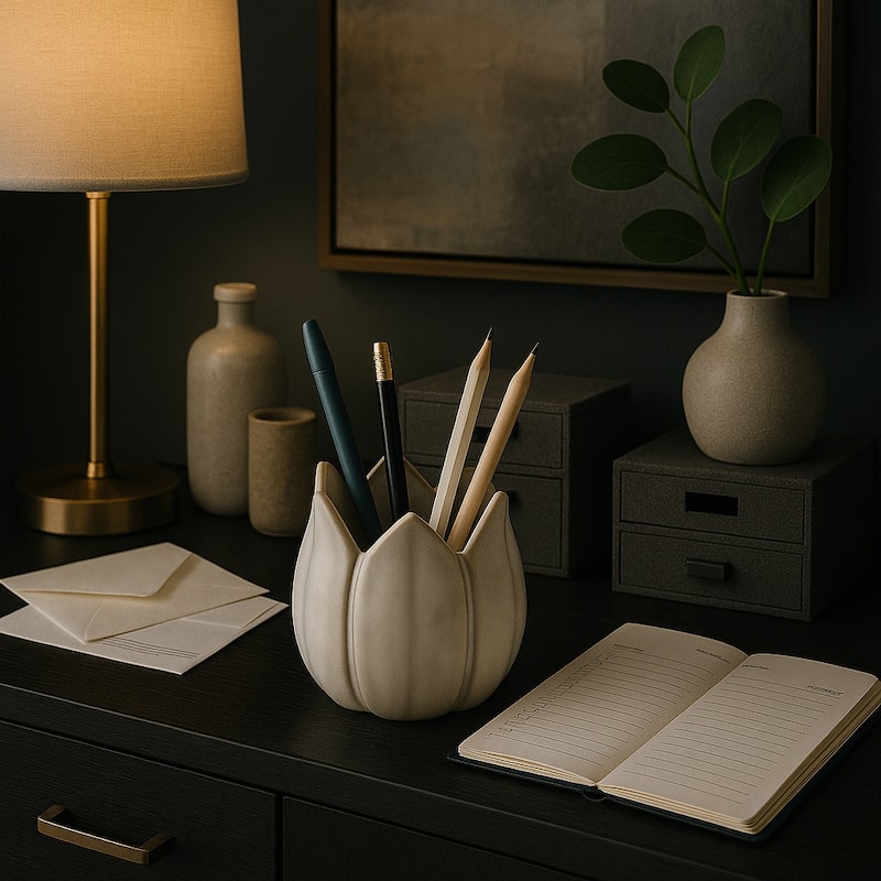 Ceramic Leaf Shaped Storage Bowl - 4"