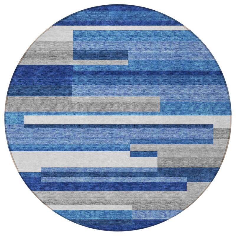 HomeRoots Striped Transitional Rectangle Outdoor Rug