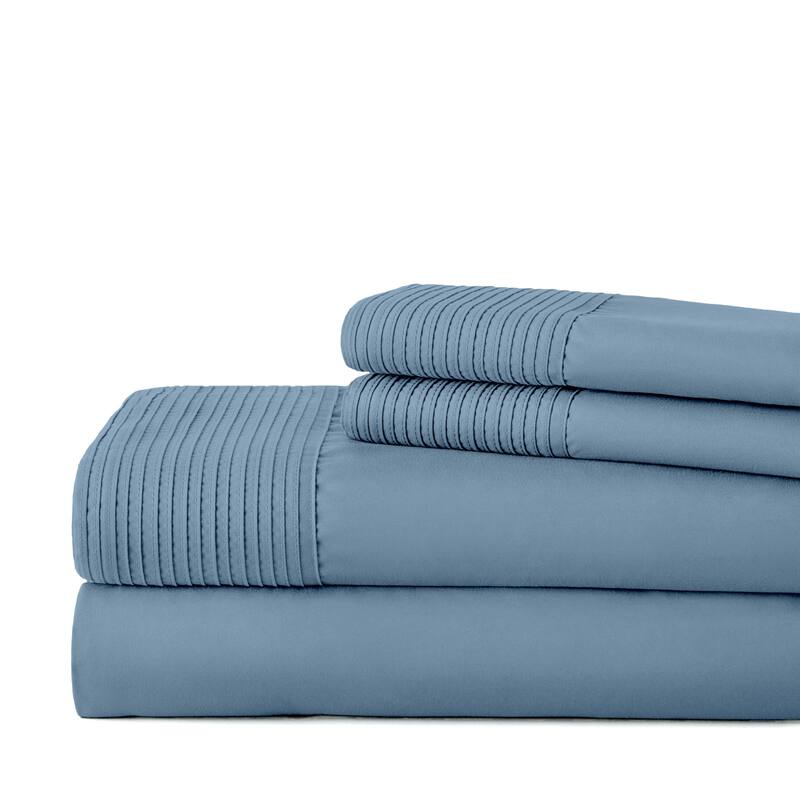 Vilano 21-inch Extra Deep Pocket 4-Piece Bed Sheet Set with Pleated Hem