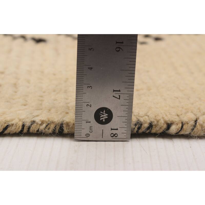 ECARPETGALLERY Hand-knotted Pak Finest Marrakesh Cream Wool Rug - 8'11 x 12'5