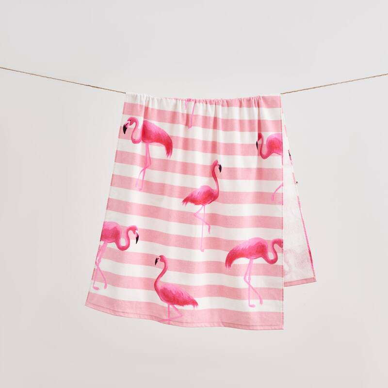 Linery & Co. 100% Cotton Printed Beach Towel for Kids, 30" x 60"