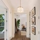 preview thumbnail 7 of 5, 3-light pendant light white chandelier light brass hallway light